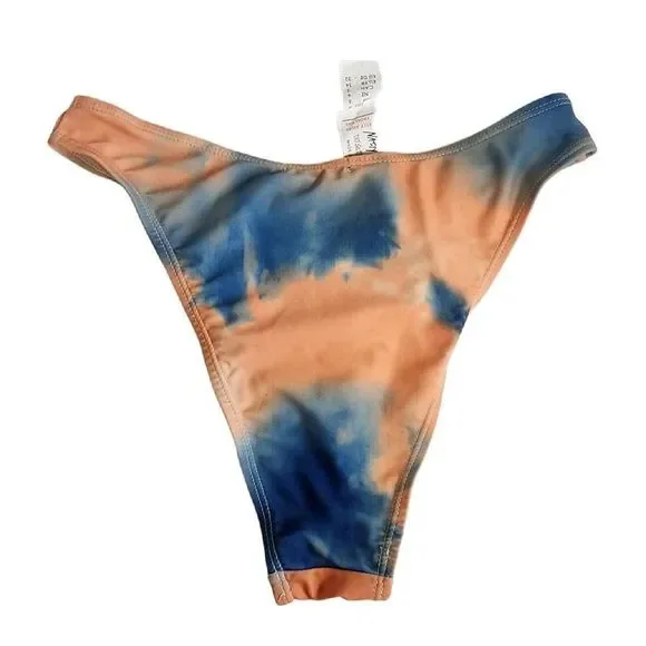 Nasty Gal Tie Dye Triangle Strappy Bikini Set Size 2 - Picture 8 of 11